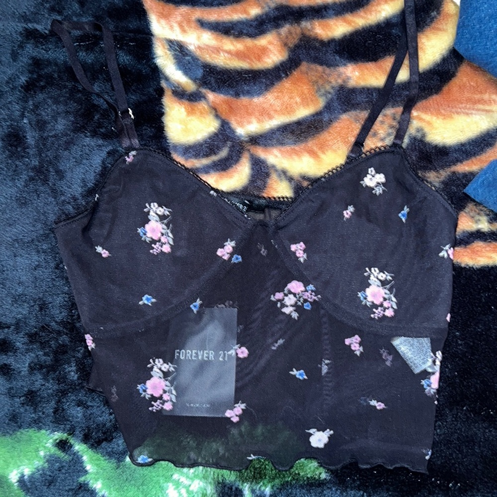 A flower tank top